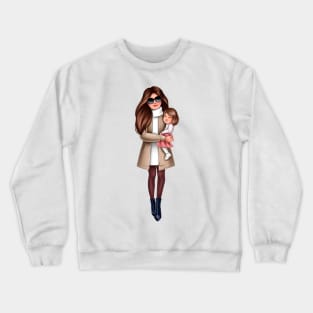 Mother with doughter Crewneck Sweatshirt